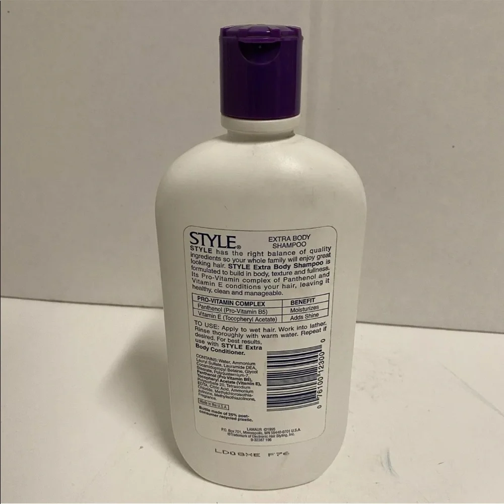Style Shampoo Extra Body Vitamin Complex Vintage